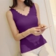 Mùa xuân và hè mới của phụ nữ hoang dã sóng mỏng v-cổ gợi cảm không tay đan đáy áo quây áo vest nữ áo len nữ
