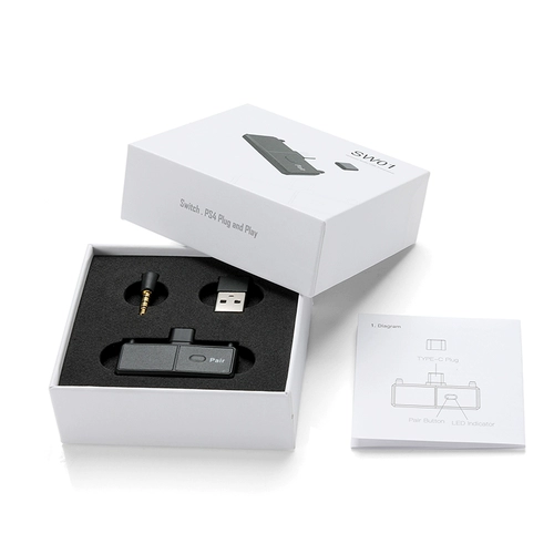 Switch Bluetooth Adapter 5.0 Ultra -Thin Route Air Nintendo Game Machine ns Беспроводной гарнитуру Бесплатный диск Universal Lite Audio Port