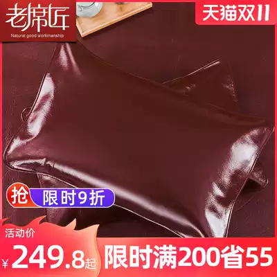 Old pastry headlayer buffalo leather pillowcase summer mat pillow pair of single double pillow pillowcase painted leather