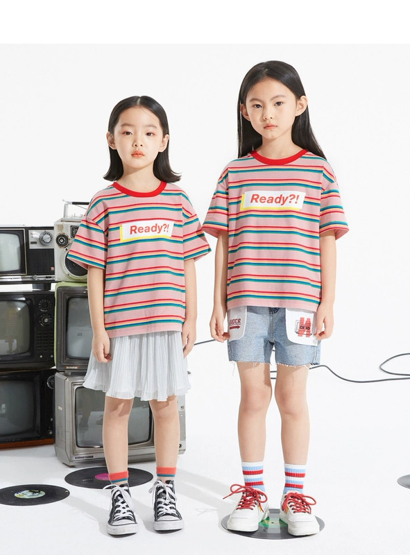 gxgkids quần áo trẻ em cô gái quần short denim 2020 mới mùa hè trẻ em thời trang quần nóng quần tây phong cách mùa hè - Quần jean