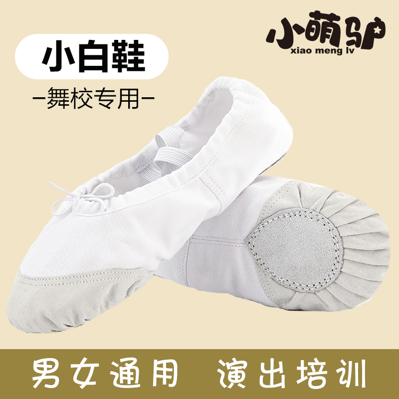 White dance shoes children and girls soft soles exercise shoes dance shoes adult male cat claw shape classical ballet shoes