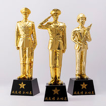 Veterans Memorabilia Anti-Plague Excellent Soldiers Honors Gilded Trophies Trophy Delivery Comrades Veterans Free Engraving Design