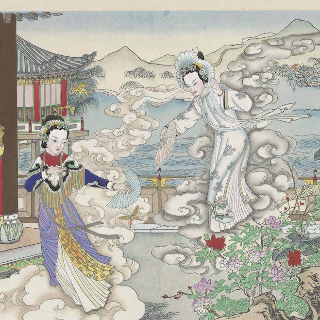 本日まで出品。超貴重　中国版画集「白蛇傳」天津楊柳青畫店 大判画冊 楊柳青年 本日まで出品。超貴重 中国版画集「白蛇傳」天津楊柳青畫店 大判画冊