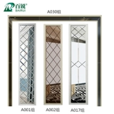 Искусство стеклянного боевого зеркала телевизионное фоновое плитка плитка гостиная, поддерживающая пограничное чайное зеркало белое зеркальное стекло стекло Стеклянное зеркало