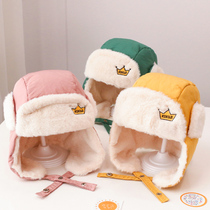 Baby hat winter warm thick girl cute super cute boy foreign fashion Korean tide children Lei Feng hat