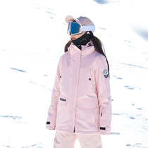 2022 new work-loaded ski suit women's single board double-board windproof waterproof clamped cotton and thick ski suit women's heating equipment