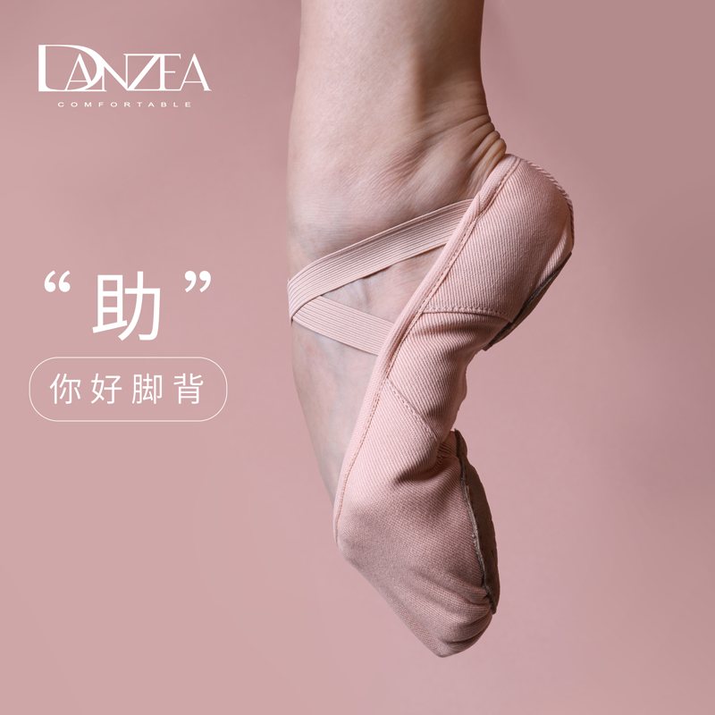 Lace-free ballet full elastic cloth dance shoes children's and women's soft-bottomed practice shoes dancing adult cat claw body shoes