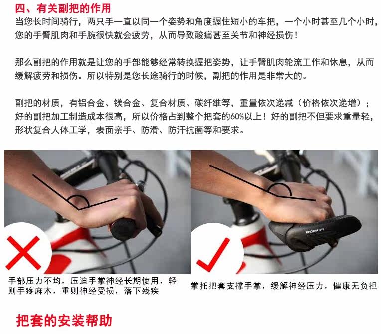 Poignées de vélo ERGON - Ref 2353257 Image 6