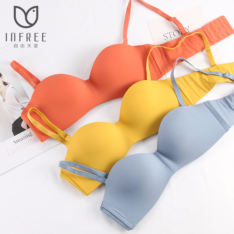 Miễn phí Haven Đã bỏ đánh dấu đồ lót Womens Steelless Thin Sexy Girl Bra bóng nhỏ ngực Thu thập lên đến áo ngực.