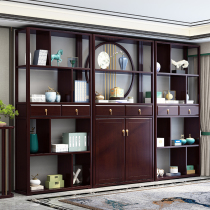 New Chinese full solid wood bou ancient frame imitation ancient Xuanguan cabinet Zen Lightly Extravagant China Wind Tea Bookshelves Partition Show Shelf