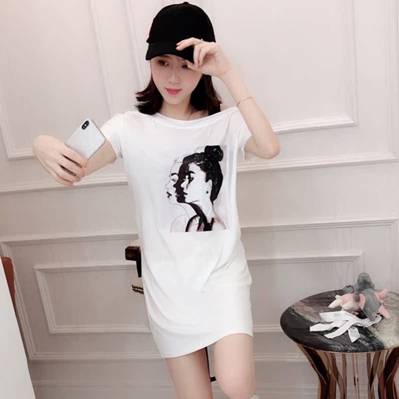 Có thể được mặc bên ngoài đồ ngủ nữ mùa hè cotton mới off-vai nightdress từ cổ áo bông nhà dịch vụ nữ nhỏ sexy dress