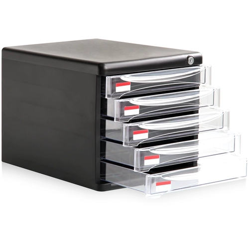 Deli 5 -Layer File Cabinet A4 Paper File File Cable -Start Desktop File Cabinet Locket Lock