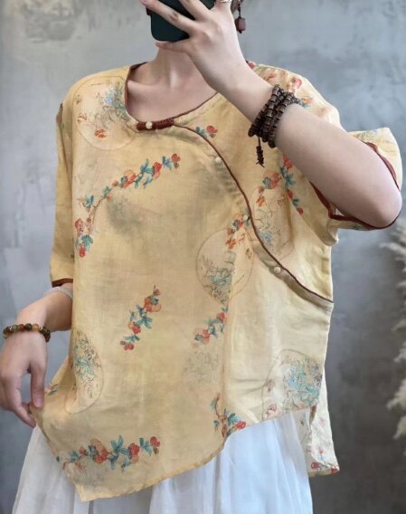 复古文艺棉麻女装