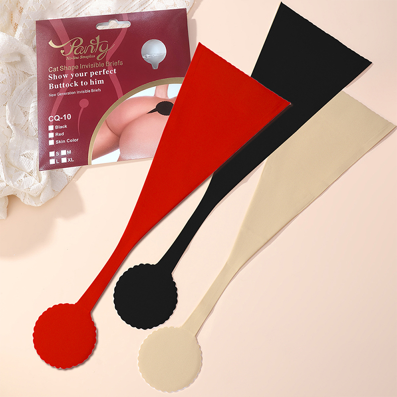 New One-Piece C-Shaped Women's Underwear Model Invisible High-Slit Dress Cheongsam T-Pants Cotton Seamless Thong