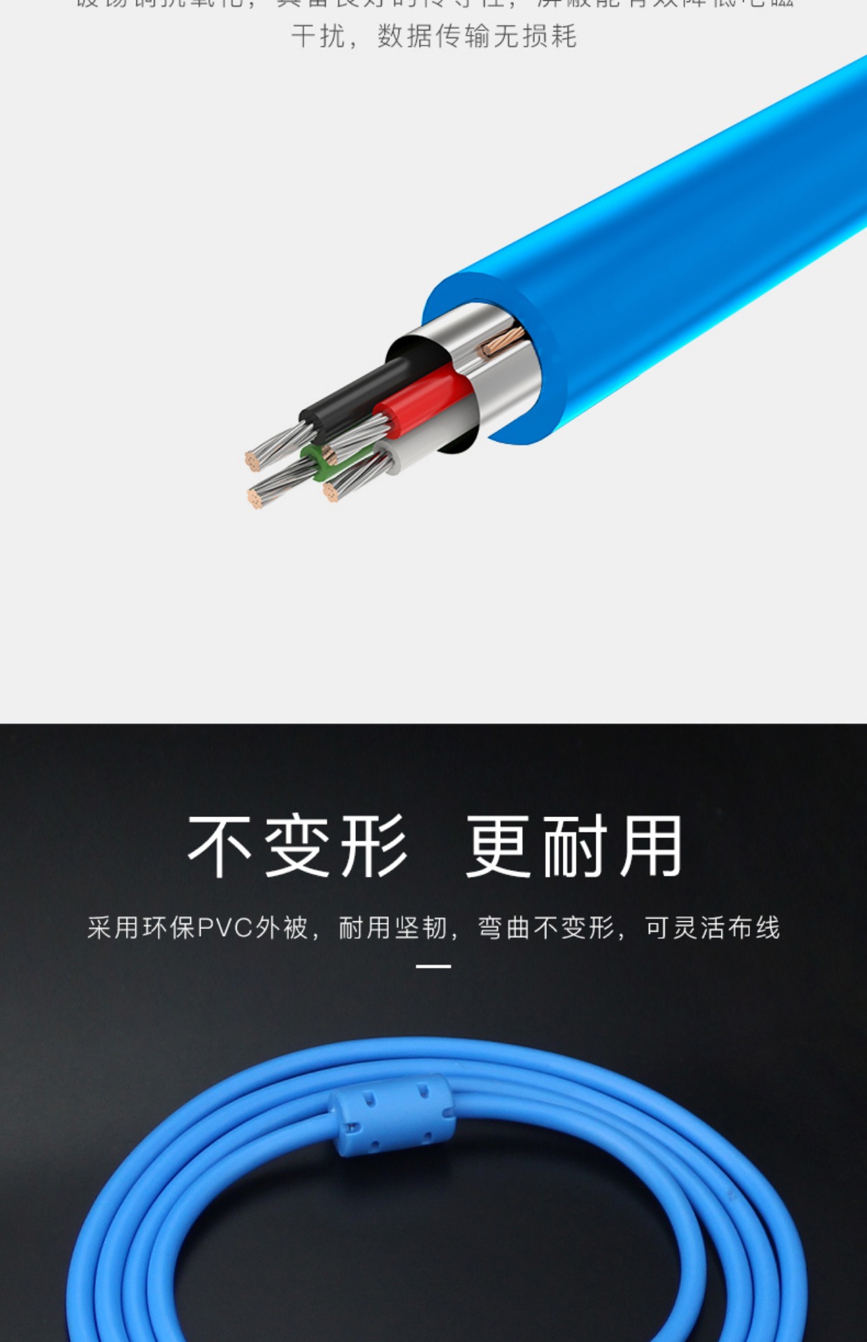 cáp mở rộng USB máy tính để sạc 10 Mega nữ cáp mở rộng cáp USB2.0 kết nối dài 1 m 3 m - USB Aaccessories quạt để bàn làm việc