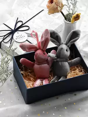 Net celebrity wishing rabbit doll Souvenir pendant Birthday gift gift box Decoration gift box Valentine's Day doll