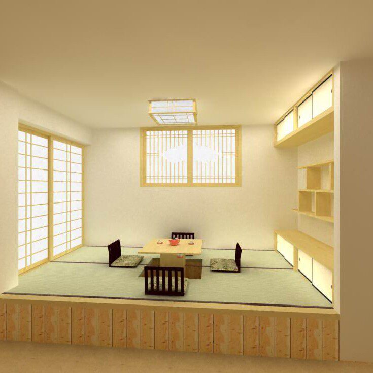 Full house custom tatami solid wood ground floor bed overall set to be bedroom wardrobe storage cabinet multifunction box furniture