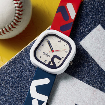 Fila Watch Silicone Strap for Men and Women, Simple Sports Waterproof Watch for Couples, Middle School, High School, and College Students 6098