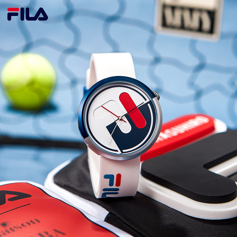 {Exclusive} FILA Fellow official watch couple mode trend coloured sports silicone waterproof watch 6106