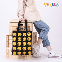 Original cartoon smiley face sails bag handbag handbag Handbags out of fashion eco-friendly bag digy custom pattern AS156