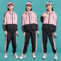 Girls Autumn Suit 2022 New Foreign-style Girls Kids Influencer Sports 12 Womens 15-year-old two-piece suit