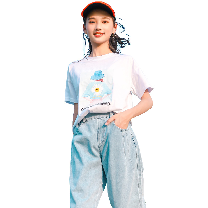 Cô gái mùa hè cài áo lưới màu đỏ dương khí 2020 mới phiên bản Hàn Quốc của giải trí 12-15 năm thời trang mùa hè cô gái cũ.