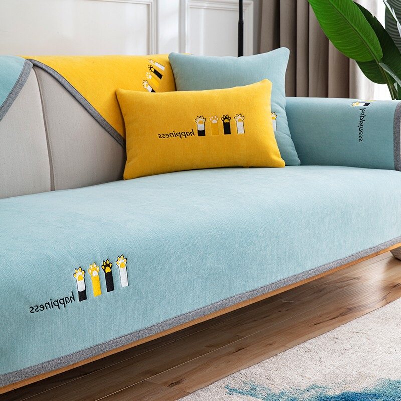 Sofa pad four seasons General Chenier cushion 2022 new anti - slip sofa cover all - pack universal cover cushion