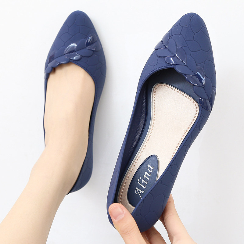 Shallow Mouth Low Help Waterproof Shoes Rain Shoes Rain Boots Women Summer Outwear Working Rubber Shoes Tread Water Laundry Shoes Non-slip Adults