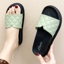 Net red thick floor increased anti-slip slippers women in summer wearing a word slip fashion in tide simplified personality