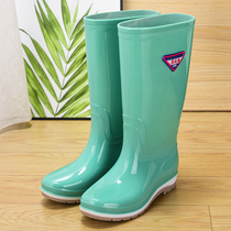 High drum thicker waterproof shoes housewashing rainshoes anti-slip and comfortable rainboots female and boots kitchen work suite