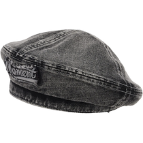 URBAN REVIVO2024 spring new womens old washed embroidered beret UAWA40140