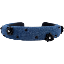 URBAN REVIVO2024 new autumn style womens girly sequined denim headband UAYA40033