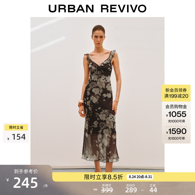 [Celebrity Style] Ur2026 New Summer Women's Clothing Charming Floral Ruffle Dress Uwg760197