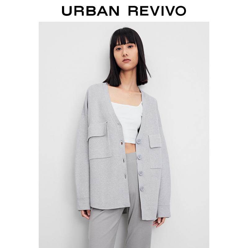 UR autumn new women's loose long-sleeved knitted jacket WU37R9DE2000