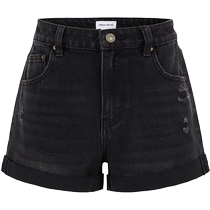 UR2024 Autumn New Womens Fashion Casual Hot Girl Whisker Fold Denim Shorts UYY840011