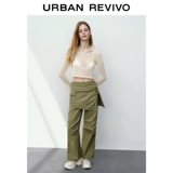 UR Осенние съемные штаны, городской стиль, высокая талия, свободный прямой крой