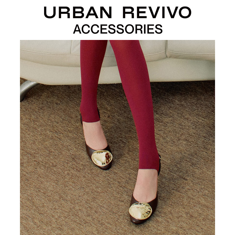 Metallic Accent Slingback Heels Pointed Toe Leather High Heel Shoes ราคา 2,040 บาท*ส่งฟรี