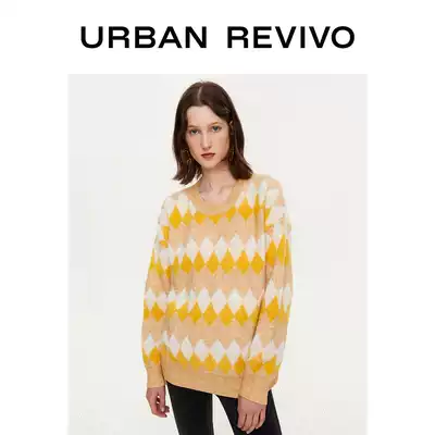 UR spring autumn women fashion round neck knit T-shirt WG47S9BN2011