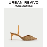 URBAN REVIVO Весна и осень новые продукты женские аксессуары ретро проверено Dettish Sandals AY28TS0S2000