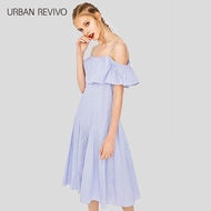 UR2018 mùa xuân và mùa hè mới thanh niên của phụ nữ khâu nhiều lớp bông X váy YU11S7ET2000