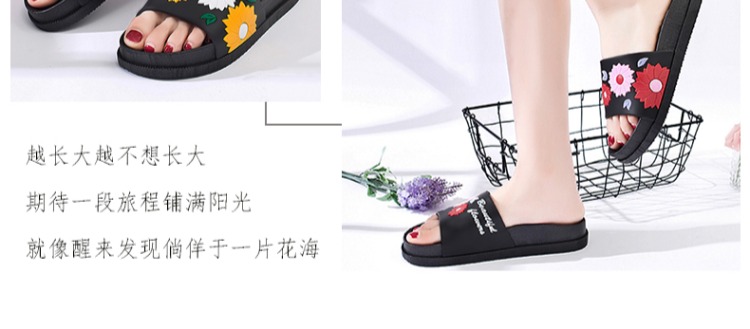 Giày nữ mùa hè, sinh viên Hàn Quốc, đế dày, có dép, thời trang, dép chống trượt, một từ, kéo, đi dép có đế muffin dép juno
