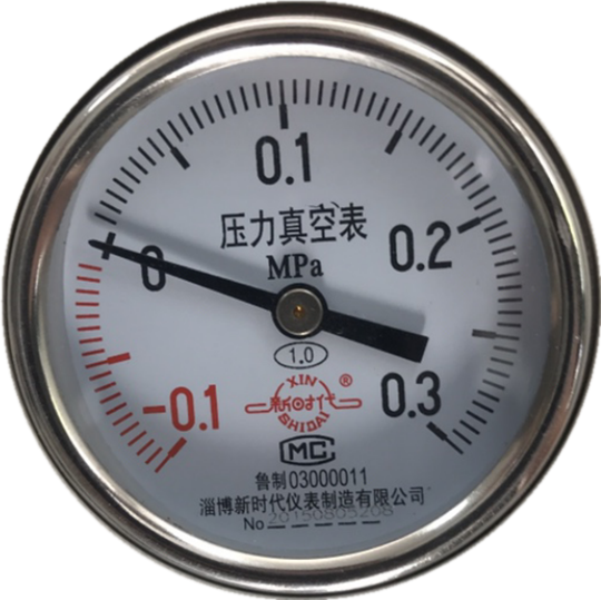 淄博新时代压力真空表-0.1-0.3MPA山东新华压力蒸汽消毒锅配件