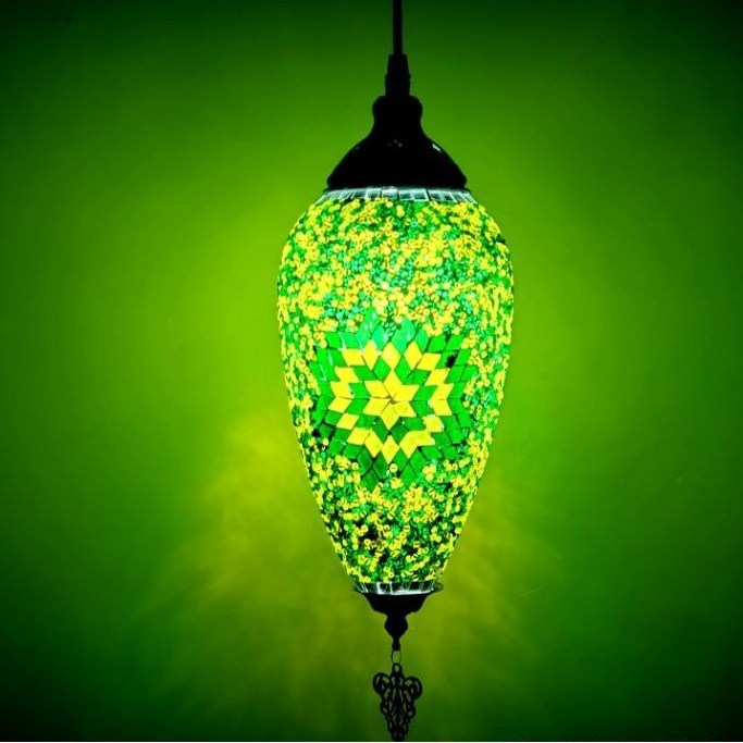 Turkish Style Handmade Lamp Mediterranean Mosaic Chandelier Colorful Exotic Style Decorative Lamp