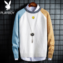 Playboy Mens Sweater Autumn Winter Style Loose Round Neck Sweater Winter 2020 New Trend Knitting