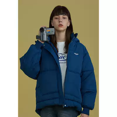 square houlest new hooded embroidered cotton clothes Japanese female students loose autumn and winter thickened jacket
