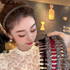 Vintage Rhinestone Thin Hairband for Women 2025 New Style Hair Clip Organizer with Teeth Anti-Slip Face Washing Headband Hair Accessory