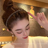 Vintage Rhinestone Thin Hairband for Women 2025 New Style Hair Clip Organizer with Teeth Anti-Slip Face Washing Headband Hair Accessory