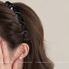 Elegant Louis High-Top Wave Hairband for Women 2026 New Model with Teeth and Rhinestones, High-End Face-Washing Hair Clip
