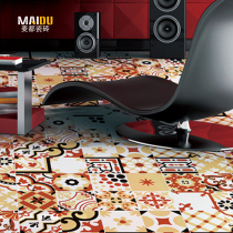 Pastoral fresh wind 300*300MM color art tiles mixed with small floor tiles kitchen bathroom background wall