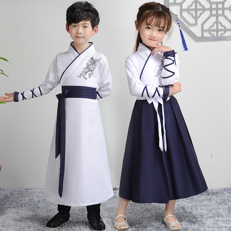 Children's Hanfu, girls' costume, boys' Hanfu, Chinese school clothes, autumn clothes, disciples, performance costumes, Liuyi costumes